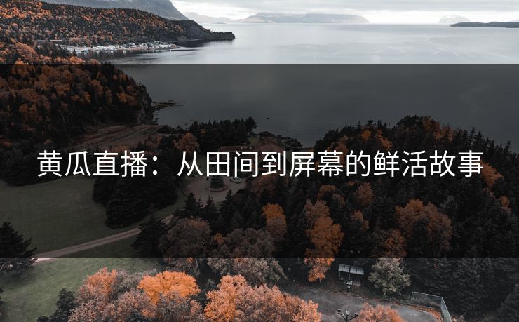 黄瓜直播：从田间到屏幕的鲜活故事