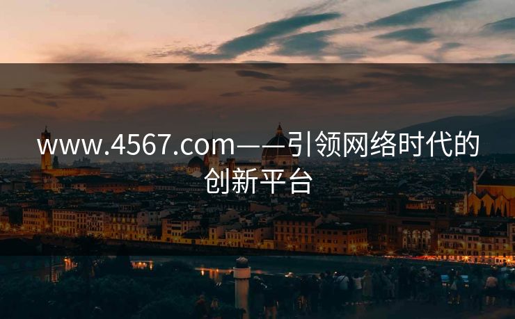 www.4567.com——引领网络时代的创新平台